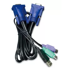 obrázek produktu Planet KVM-KC1-1.8m KB/Video/Mouse kabel s USB pro KVM řady 210, integrovaný převodník USB-PS/2