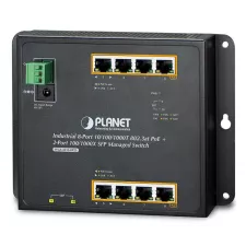 obrázek produktu PLANET WGS-4215-8P2S síťový přepínač Řízený Gigabit Ethernet (10/100/1000) Podpora napájení po Ethernetu (PoE) Černá