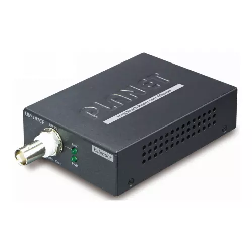 obrázek produktu Planet LRP-101CE, COAX PoE extender, slave, 100Base-TX, PoE 802.3at-30W,EFT+ESD, dosah 1km, -20 až 70°C