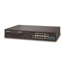 obrázek produktu PLANET GS-5220-8UP2T2X síťový přepínač Řízený L3 Gigabit Ethernet (10/100/1000) Podpora napájení po Ethernetu (PoE) 1U Modrá