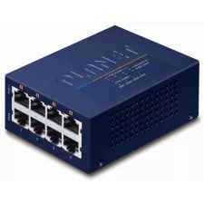 obrázek produktu PLANET UPOE-400 síťový přepínač Fast Ethernet (10/100) Podpora napájení po Ethernetu (PoE) Modrá