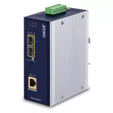 obrázek produktu Planet IGUP-1205AT PoE++ konvertor 802.3bt, 1x 1000Base-T, 2x SFP 100/1000Base-X, dual power 12-56VDC, -40 až 75st.