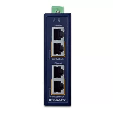 obrázek produktu PLANET Industrial 2-port 10/100/1000T Gigabit Ethernet (10/100/1000) Podpora napájení po Ethernetu (PoE) Modrá
