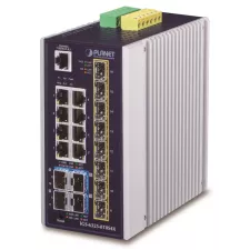 obrázek produktu PLANET IP30 Industrial L3 8-Port Řízený Gigabit Ethernet (10/100/1000) Modrá, Bílá
