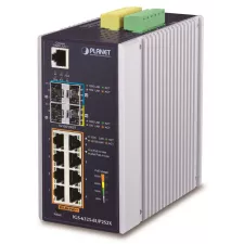 obrázek produktu PLANET IP30 DIN-rail Industrial L3 8P Řízený Gigabit Ethernet (10/100/1000) Hliník, Modrá