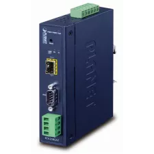 obrázek produktu Planet průmyslový konvertor RS-232/422/485 na IP, 1x COM, 1x 100Base-FX/SFP, 9-48VDC, -40~+75°C, IP30, SNMP+Telnet