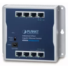 obrázek produktu Planet průmyslový plochý switch 8x 1Gb, 12VDC, IP30, -20/60st, fanless