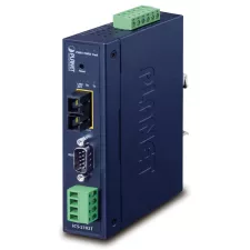 obrázek produktu Planet průmyslový konvertor RS-232/422/485 na IP, 1x COM, 1x 100Base-FX SC MM 2km, 9-48VDC, 24VAC, -40~+75°C, IP30