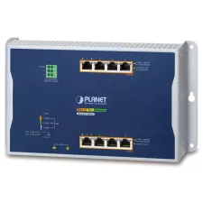 obrázek produktu PLANET IP30, IPv6/IPv4, 4-Port Řízený L2/L2+ Gigabit Ethernet (10/100/1000) Podpora napájení po Ethernetu (PoE) Modrá, Šedá