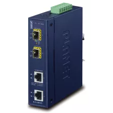 obrázek produktu PLANET IP30 Industrial 2-port konvertor síťové kabeláže Modrá