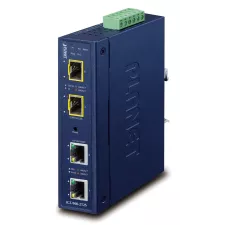 obrázek produktu Planet IGT-900-2T2S IP30 průsmyslový konvertor 2x 1000Base-T, 2x SFP port, SNMP, VLAN, Backup Link, -40až+75st, 9-48VDC