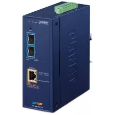 obrázek produktu Planet IXT-900-2X1UP průmyslový konvertor, 1x10Gb PoE++ 802.3bt - 2x10GBase-X SFP+,-40~75°C, 12-54VDC, DIN, IP40, 95W