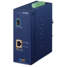 obrázek produktu Planet IXT-900-1X1UP průmyslový konvertor, 1x10Gb PoE++ 802.3bt - 1x10GBase-X SFP+,-40~75°C, 12-54VDC, DIN, IP40, 95W