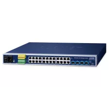 obrázek produktu Planet IGS-R4215-24T4X průmyslový L2/L4 switch, 24x1Gb, 4x10Gb SFP+, -40~75°C, 24-60VDC, IP30, fanless