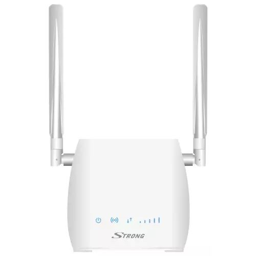 obrázek produktu STRONG 4G LTE router 300M/ Wi-Fi standard 802.11 b/g/n/ 300 Mbit/s/ 2,4GHz/ 1x LAN/ USB/ SIM slot/ 2 odnímatelné antény