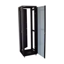 obrázek produktu XtendLan 47U/600x800 stojanový, černý, skleněné dveře, plná záda