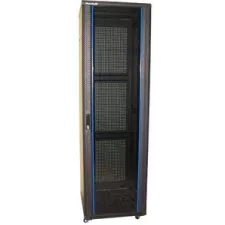 obrázek produktu XtendLan 47U/800x800 stojanový, černý, skleněné dveře, perforovaná záda