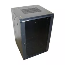 obrázek produktu XtendLan 18U/600x600 stojanový, černý, skleněné dveře, plná záda