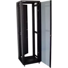 obrázek produktu XtendLan 47U/800x800 stojanový, černý, skleněné dveře, plná záda