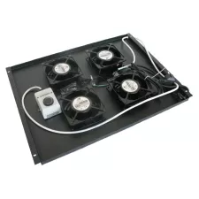 obrázek produktu XtendLan Ventilace pro stojanové rozvadeče ECO hloubky 800mm, 4x ventilátor s termostatem, černá