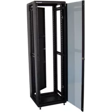 obrázek produktu XtendLan 42U/600x1000 stojanový, černý, skleněné dveře, plná záda