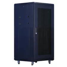 obrázek produktu XtendLan 18U/800x1000 stojanový, černý, perforované dveře a záda