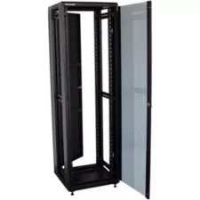 obrázek produktu XtendLan 47U/800x1000 stojanový, černý, skleněné dveře, plná záda