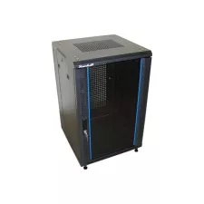 obrázek produktu XtendLan 15U/600x600 stojanový, černý, skleněné dveře, perforovaná záda