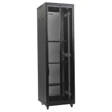 obrázek produktu XtendLan 42U/800x1000 stojanový, černý, dvoudílné perforované dveře a záda