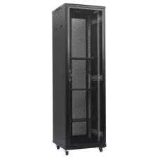 obrázek produktu XtendLan 47U/800x1000 stojanový, černý, perforované dveře a záda