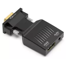 obrázek produktu XtendLan Adaptér VGA (M) na HDMI (F), do 1080p,  audio propojením (konektor 3.5mm, F)