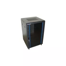 obrázek produktu XtendLan 22U/600x600 stojanový, černý, skleněné dveře, perforovaná záda
