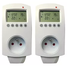obrázek produktu XTENDLAN TZA02 Tuya set 2x chytrá termostatická zásuvka 16A, časovač