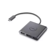 obrázek produktu Dell Adapter USB-C to HDMI/DP with Power Pass-Through - Video adaptér - 24 pin USB-C s piny (male) do HDMI, DisplayPort, USB-C (pouze napá
