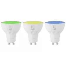 obrázek produktu IMMAX NEO SMART sada 3x žárovka LED GU10 6W RGB+CCT barevná a bílá, stmívatelná, Wi-Fi, TUYA