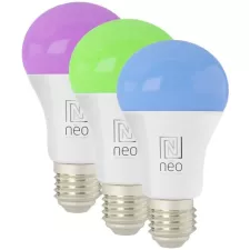 obrázek produktu IMMAX NEO LITE SMART sada 3x žárovka LED E27 9W RGB+CCT barevná a bílá, stmívatelná, Wi-Fi, TUYA