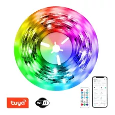 obrázek produktu IMMAX NEO LITE SMART digitální LED pásek/ 18W/ Wi-Fi/ IP65/ RGB/ DO+Music/ 5m/ TUYA