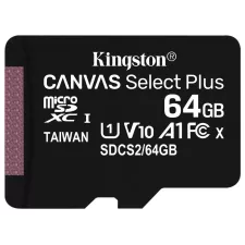 obrázek produktu KINGSTON Canvas Select Plus 64GB microSD / UHS-I / CL10 / bez adaptéru