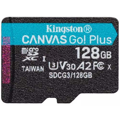 obrázek produktu KINGSTON Canvas Go Plus 128GB microSDXC / UHS-I V30 U3 / CL10 / bez adaptéru