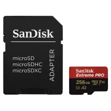 obrázek produktu SanDisk Extreme Pro 256GB microSDXC / CL10 / A2 / UHS-I U3 / 170mb/s / vč. adaptéru