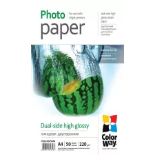 obrázek produktu COLORWAY fotopapír/ oboustranný/ high glossy 220g/m2, A4/ 50 kusů