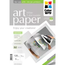 obrázek produktu COLORWAY nažehlovací papír/ na světlý textil/ 120g/m2, A4/ 5 kusů
