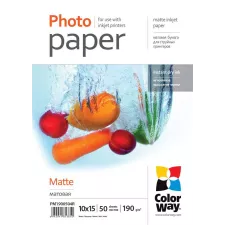obrázek produktu COLORWAY fotopapír/ matte 190g/m2, 10x15/ 50 kusů