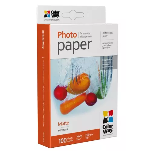 obrázek produktu COLORWAY fotopapír/ matte 220g/m2, 10x15/ 100 kusů