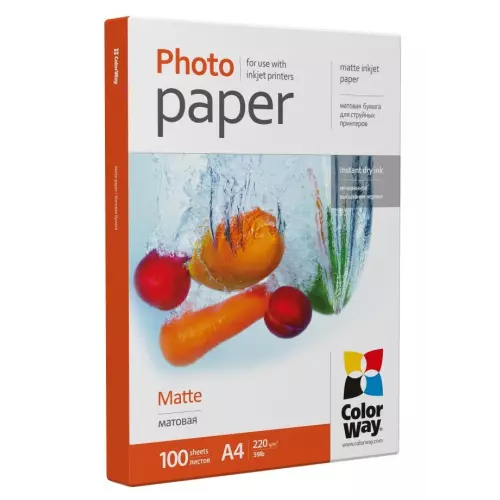 obrázek produktu COLORWAY fotopapír/ matte 220g/m2, A4/ 100 kusů