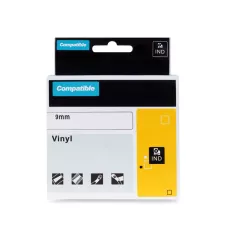 obrázek produktu PRINTLINE kompatibilní páska s DYMO 18443, 9mm, 5.5m, černý tisk/bílý podklad, RHINO, vinylová