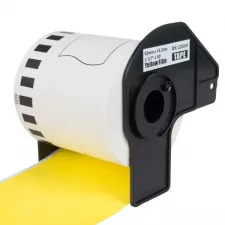 obrázek produktu PRINTLINE kompatibilní etikety s Brother DK-22606, žlutá papírová role 62 x 15,24m