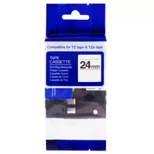 obrázek produktu PRINTLINE kompatibilní páska s Brother TZE-SE5, 24mm, černý tisk/bílý podklad, plombovací