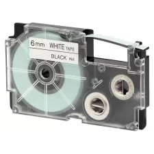 obrázek produktu PRINTLINE kompatibilní páska s Casio, XR-6WE1, 6mm, 8m, černý tisk/bílý podklad