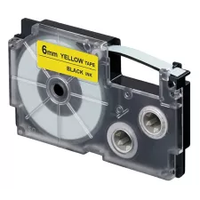 obrázek produktu PRINTLINE kompatibilní páska s Casio XR-6YW1 6mm, 8m, černý tisk/žlutý podklad